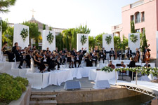 orchestra in a small amphitheatre