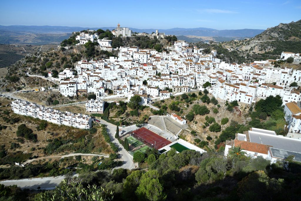 Casares, a white village on a hillside in Málaga province, with its castle on top